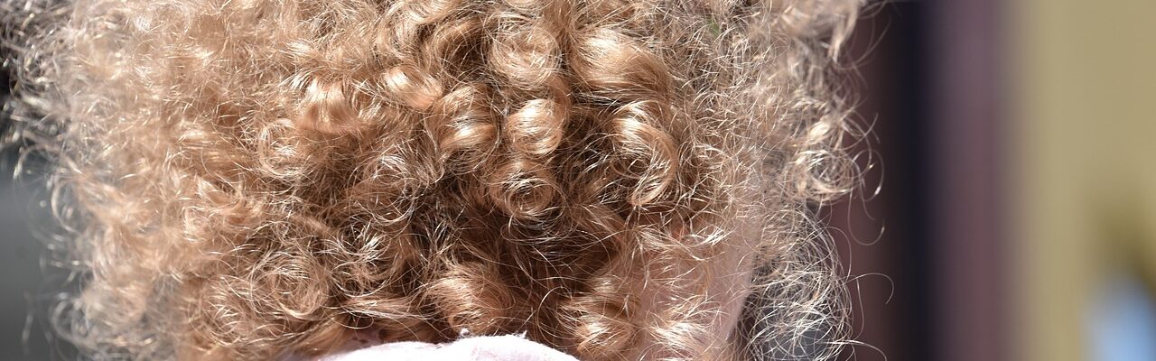 A girl's curly hair.