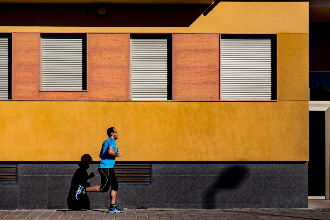 Man running.